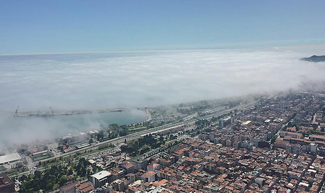 Samsun'da sis denizi