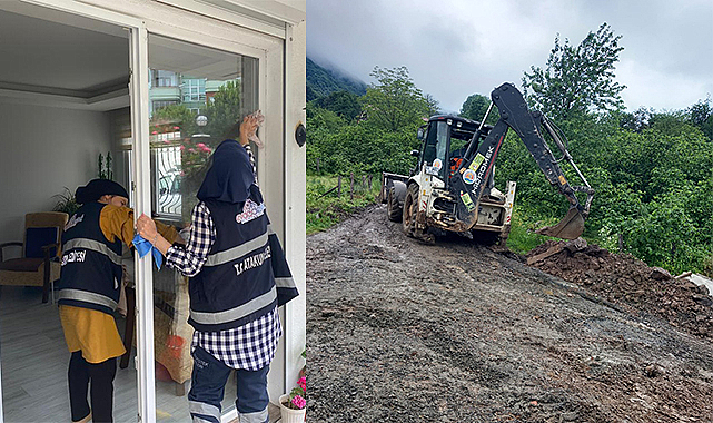 Atakum’da selin izleri silmek için yoğun mesai