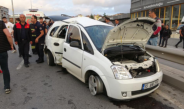 Bafra’da trafik kazası: 2 yaralı