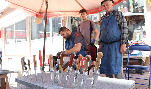 Bıçak bileme tezgahları kurulmaya başlandı