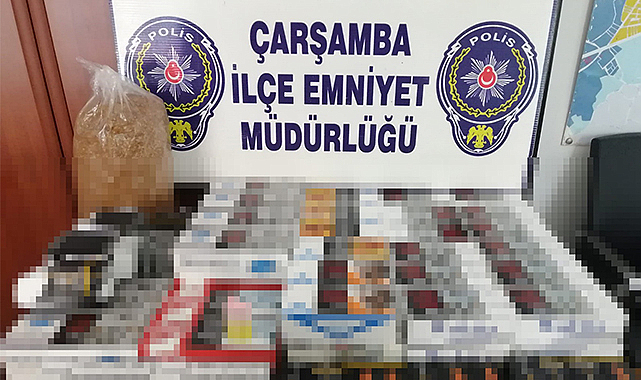 Çarşamba'da iş yerine kaçak sigara baskını!