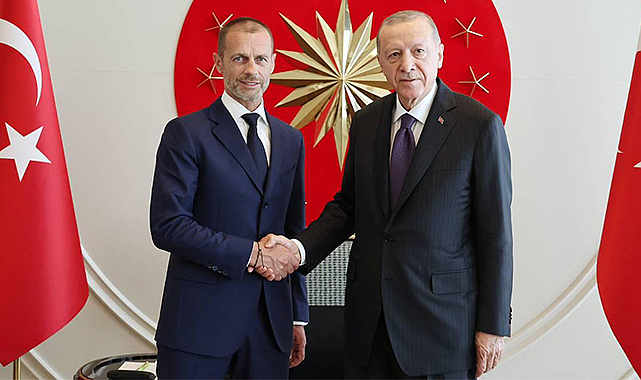 Cumhurbaşkanı Erdoğan UEFA Başkanı ile görüştü