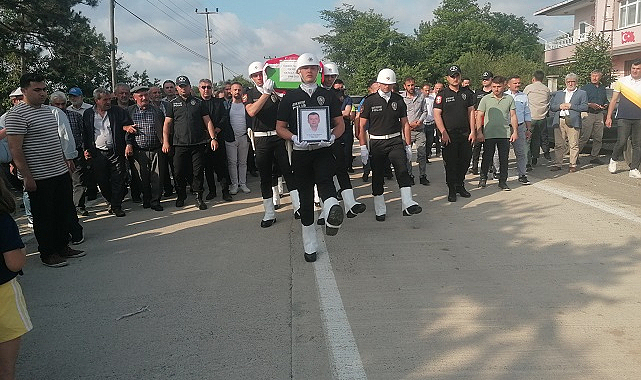 Diyarbakır'da vefat eden polise Samsun'da son görev