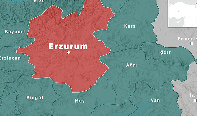 Erzurum'da 4,3 büyüklüğünde deprem