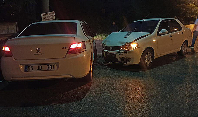 İki otomobil çarpıştı: 2 yaralı
