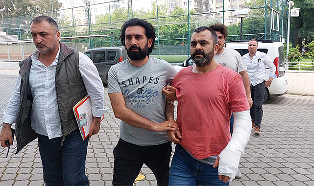 Samsun'da olay anı kameraya yansıyan kavgada bir kişiyi öldüren taksici adliyeye sevk edildi