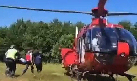 Ambulans helikopter 90 yaşındaki vatandaş için havalandı
