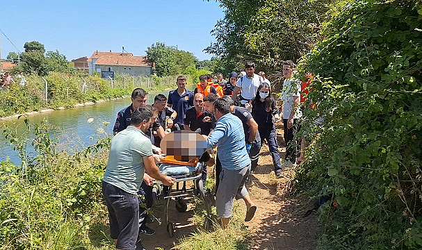 Bafra'da baba-oğul kanalda boğulma tehlikesi geçirdi
