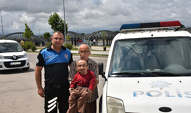 Cam kemik hastasının polis aracına binme hayali gerçekleşti
