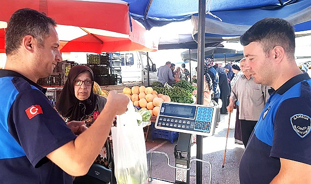 Canik’te semt pazarlarına sıkı denetim!