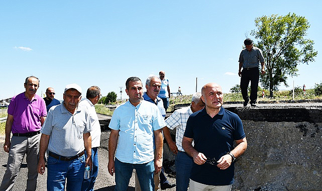 Erhan Usta’dan Vezirköprü’de 'yol' incelemesi