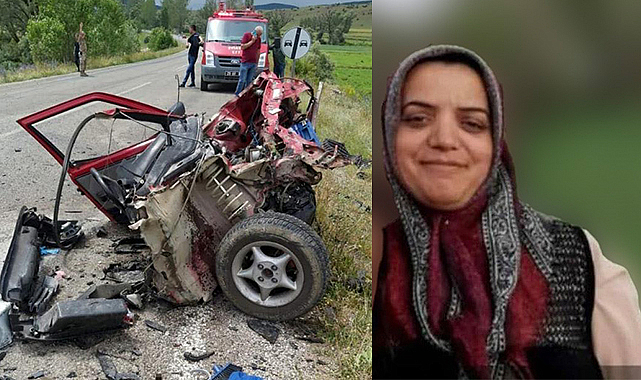 Kazada ikiye bölünen otomobilin sürücüsü kurtarılamadı