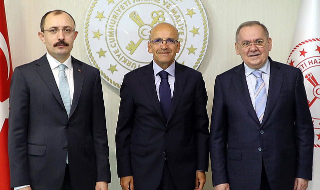 Samsun Büyükşehir Başkanı Demir Bakan Mehmet Şimşek'i ziyaret etti
