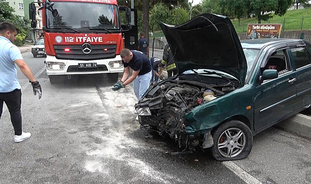 Samsun'da 3 araçlı trafik kazası: 1 yaralı