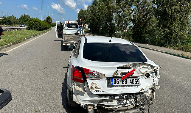 Samsun'da tırın çarptığı otomobildeki biri bebek 2 kişi yaralandı