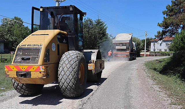 Terme’de yol çalışmaları sürüyor