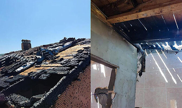 Atakum’da çatıda çıkan yangın söndürüldü