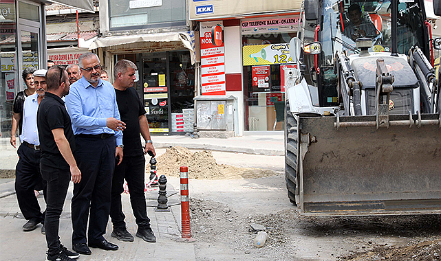 Bafra'da alt yapı çalışmaları devam ediyor