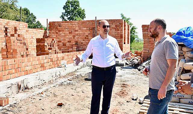 Başkan Kılıç gasilhane inşaatını inceledi