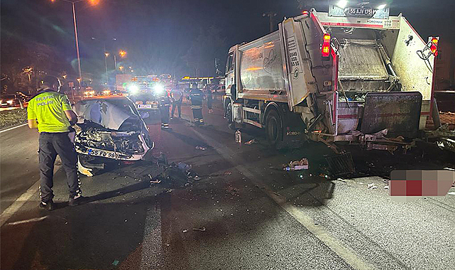 Çarşamba’da korkunç kaza! Temizlik işçisinin bacakları koptu!