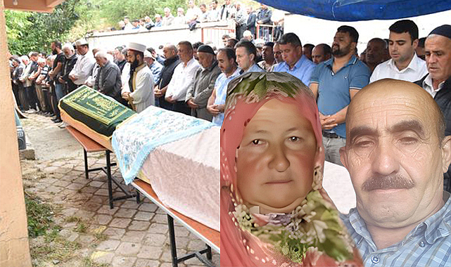 Feci traktör kazasında ölen karı-kocaya son görev