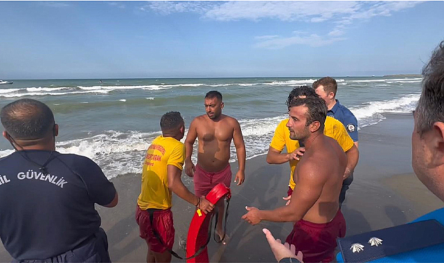 Samsun Atakum'da 7 kişi denize girdikleri aynı yerde boğulma tehlikesi geçirdi