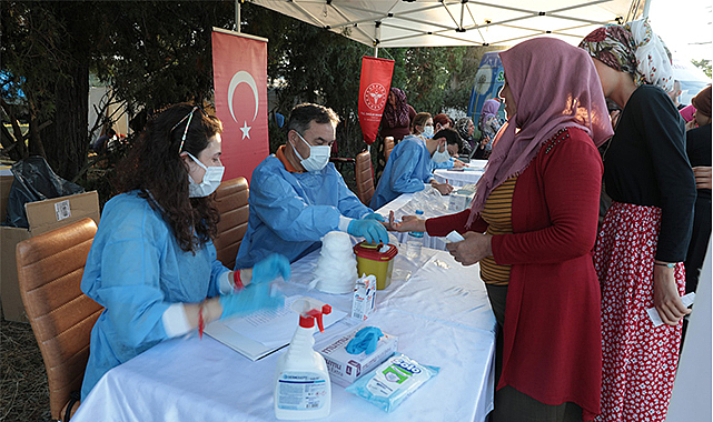 Samsun'daki tarım işçilerine sağlık taraması yapıldı