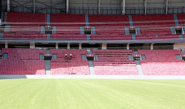 Samsunspor’un stadında Süper Lig hazırlığı