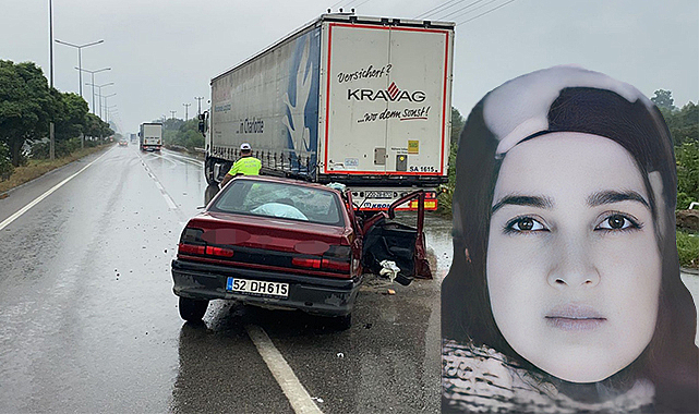 Terme'de korkunç kaza: 1 ölü, 2 yaralı