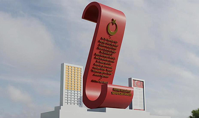 Terme'ye "Şehitler Anıtı"