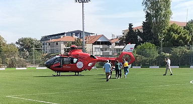 Samsun Alaçam ilçesinde kalp krizi geçiren hastaya ambulans helikopter yetişti
