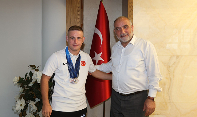 Canik’in milli gururu Sandıkçı’yı ziyaret etti