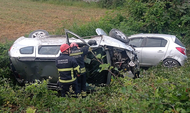 Çarşamba'da zincirleme kaza! 5 yaralı