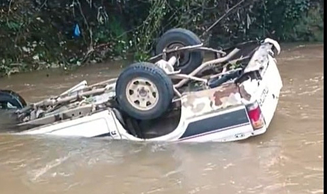 Giresun’da otomobil derede uçtu!