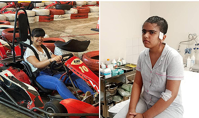 Go-kart'ta saçı lastiğe dolandı, derisi koptu: Hastanede yerine dikildi