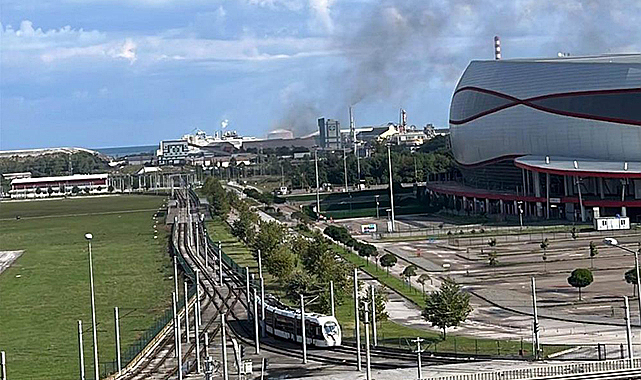 Samsun'da gübre fabrikasında yangın