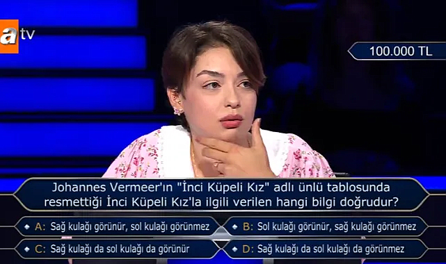 İnci Küpeli Kız tablosu sorusu gündem oldu!