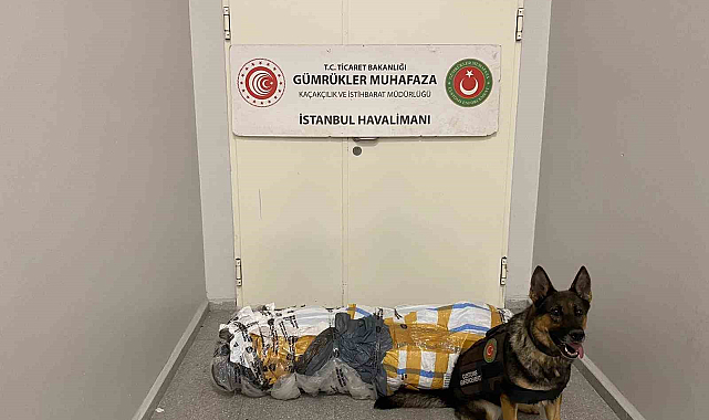 İstanbul Havalimanı'nda halıya emdirilmiş 17 kilo uyuşturucu ele geçirildi