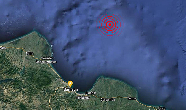 Samsun açıklarında Karadeniz'de deprem oldu