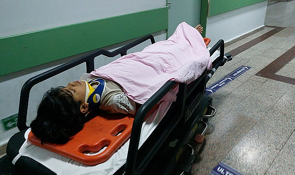 Samsun'da Filistinli çocuk çatıdan düştü!