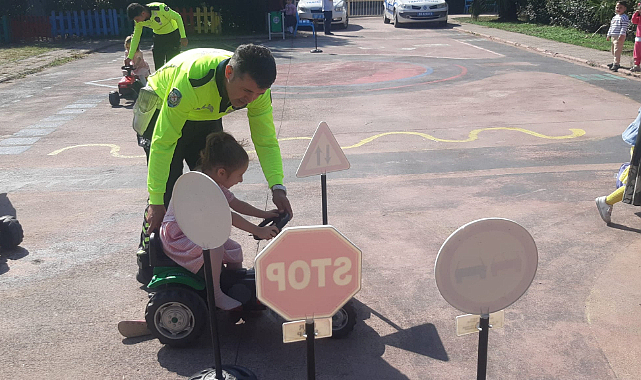 Salıpazarı'nda miniklere trafik eğitimi