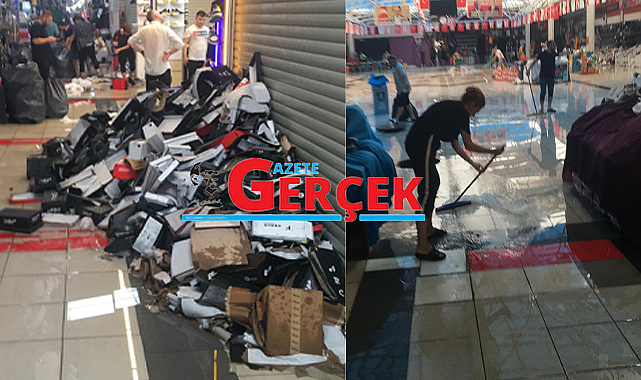 Samsun’da sağanak yağış Yabancılar Pazarı esnafını vurdu!