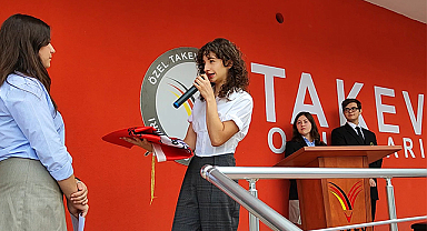Samsun TAKEV Anadolu Lisesi'nde okul flaması devir teslimi