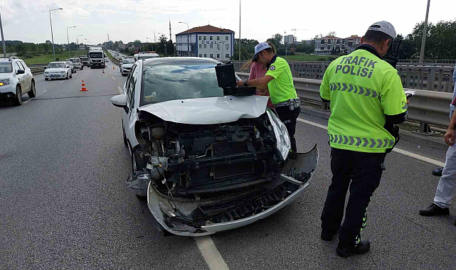 Samsun'da 3 araç birbirine girdi