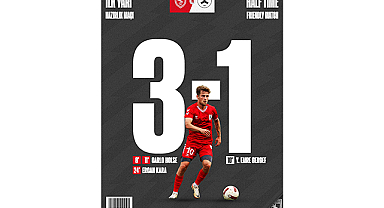 Samsunspor-Giresunspor maçında ilk yarı 3-1 bitti