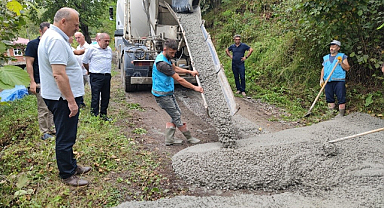 Ünye’de 23 bin metrekare beton yol yapıldı