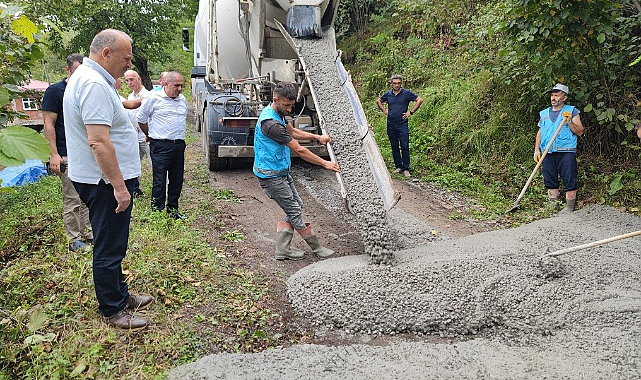 Ünye’de 23 bin metrekare beton yol yapıldı