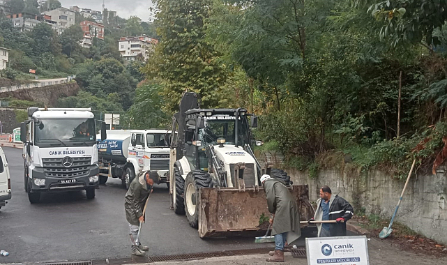 Canik Belediyesi'nden sağanak yağışa sıkı tedbir!