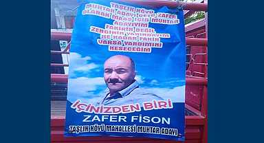 Giresun'daki muhtar adayı pankartıyla şok etti!