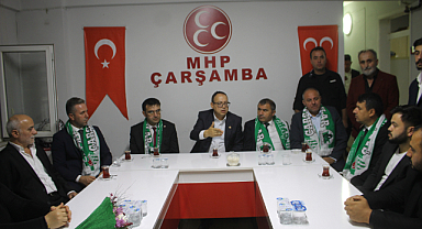 MHP Samsun Milletvekili Topsakal ve İl Başkanı Mucur Çarşamba'da